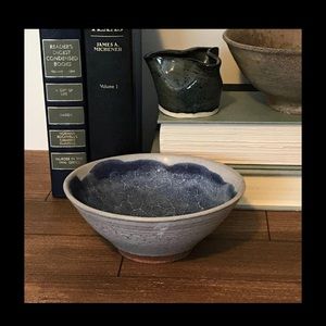 Blue pottery bowl, stoneware